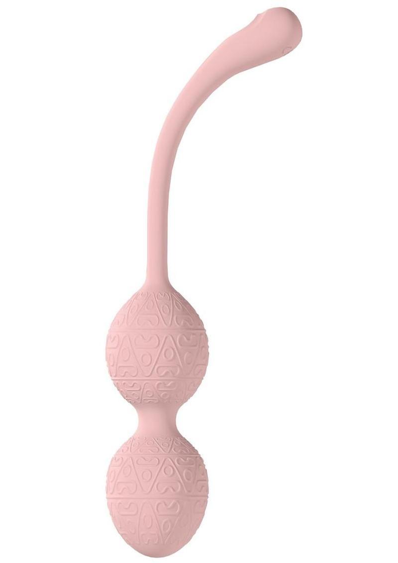 Loveline PelviFit Beads 10 Function Vibrating Rechargeable Silicone Kegel Vibe with Remote Control - Pink