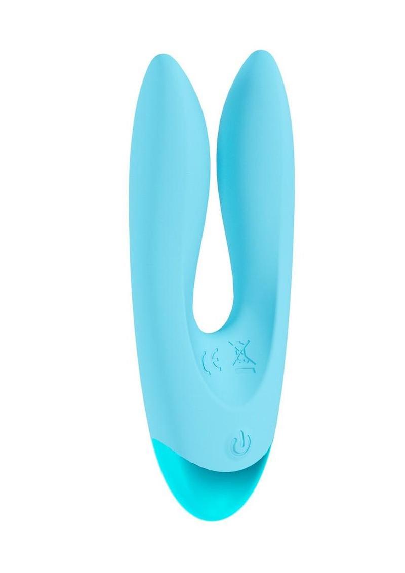 Loveline Amour 10 Function Rechargeable Silicone Vibrator - Blue