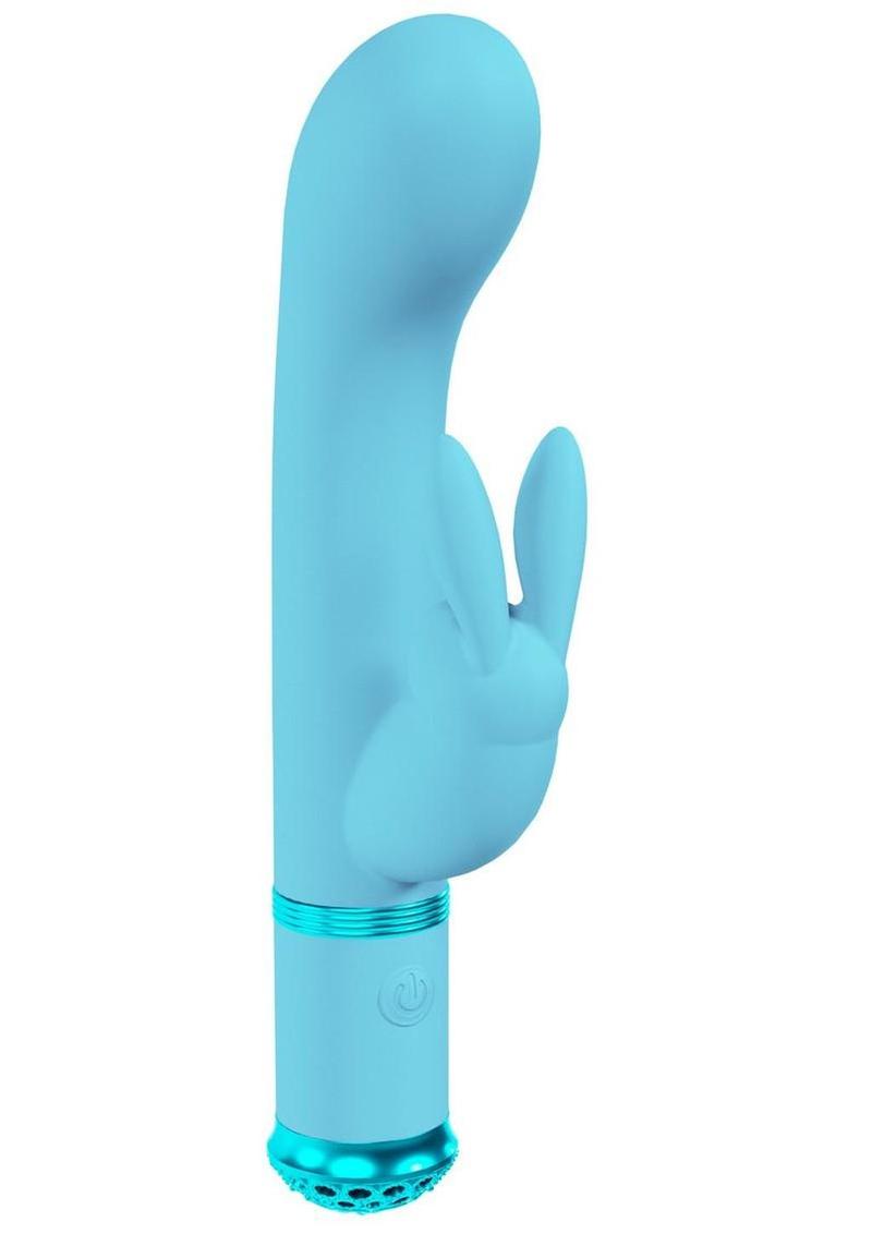 Loveline Belle 10 Function Rechargeable Silicone Rabbit Vibrator - Blue