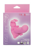 First Time Rechargeable Vibrating Bunny Dreams Silicone Vibrator with Clitoral Stimulator - Pink