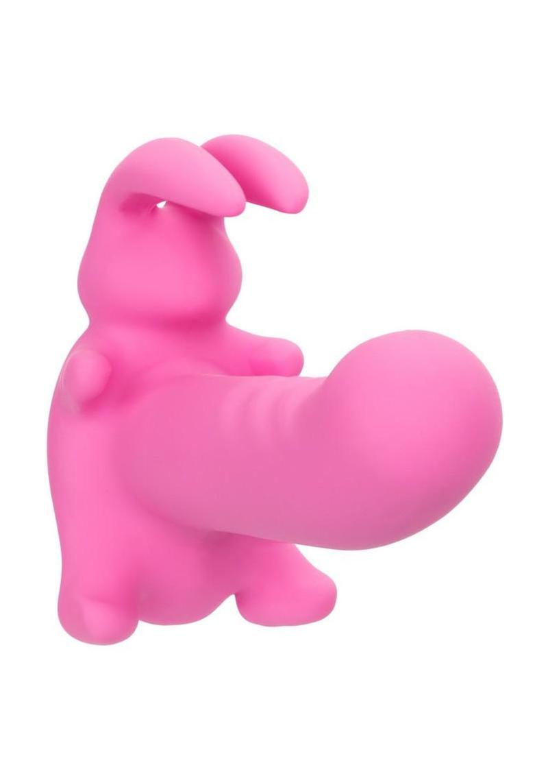 First Time Rechargeable Vibrating Bunny Dreams Silicone Vibrator with Clitoral Stimulator - Pink