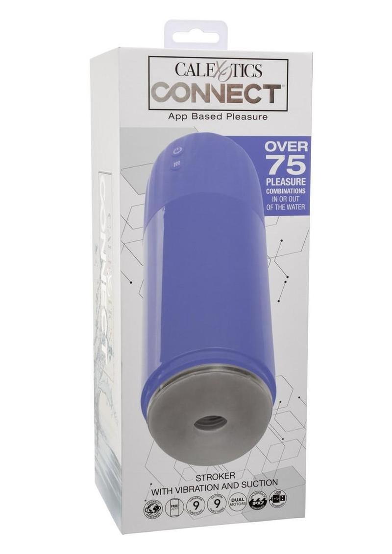 CalExotics Connect Rechargeable Stroker with Vibration and Suction - Purple