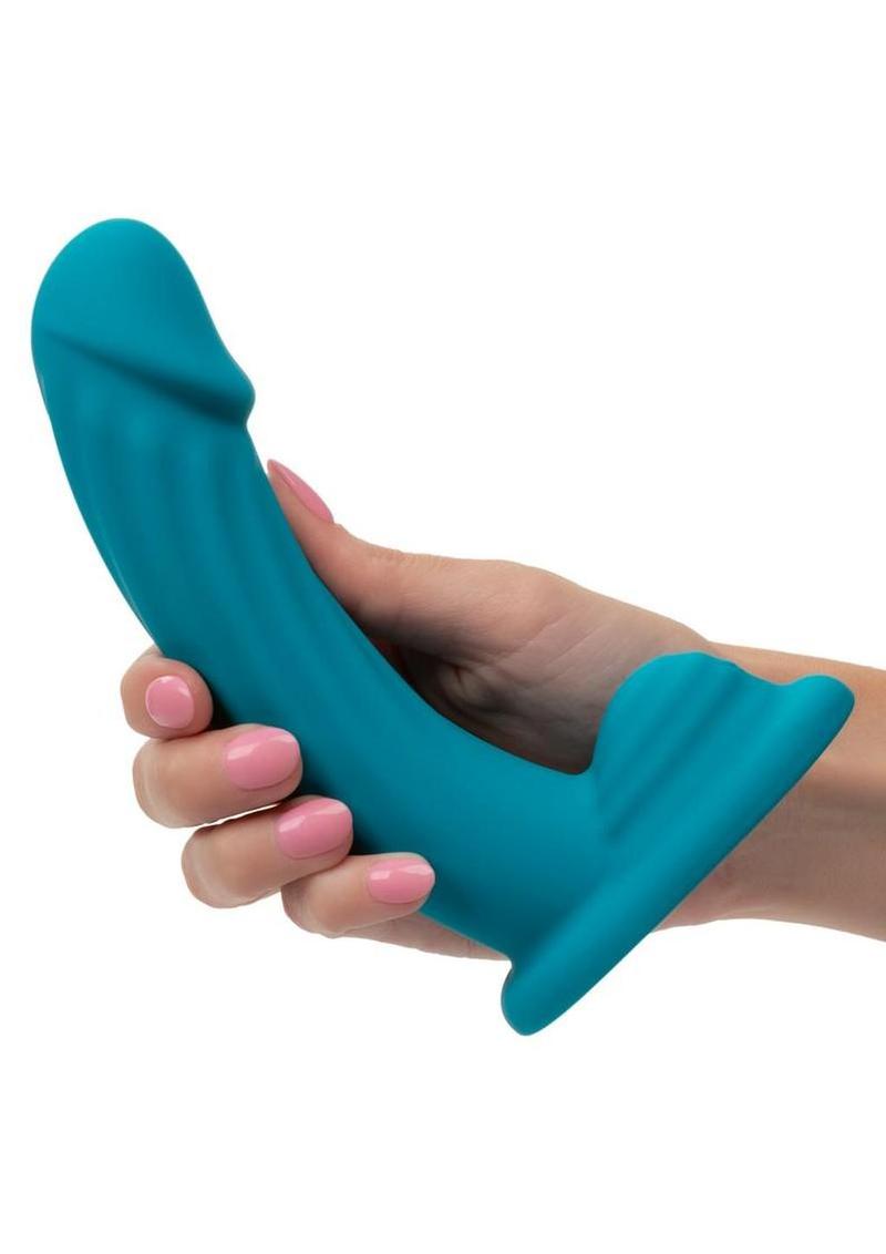 G-Ride Long Haul Rechargeable Silicone Vibrating Dildo - Blue