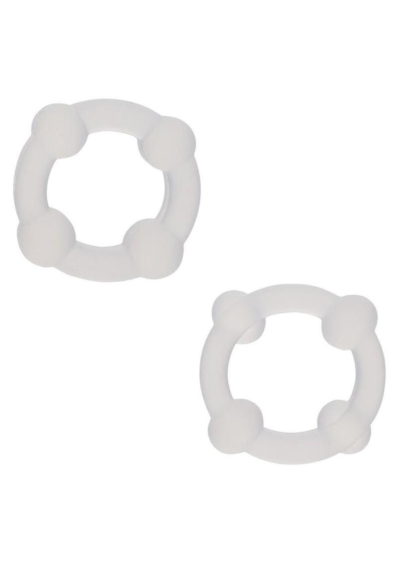 Alpha Liquid Silicone Double Stacker Rings - Clear