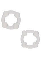 Alpha Liquid Silicone Double Stacker Rings - Clear