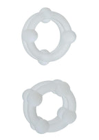 Alpha Liquid Silicone Double Stacker Rings - Clear