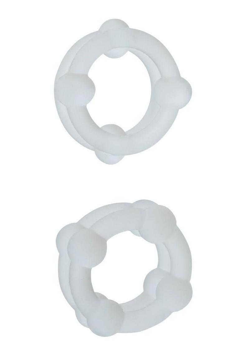 Alpha Liquid Silicone Double Stacker Rings - Clear