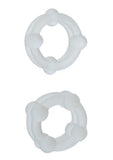 Alpha Liquid Silicone Double Stacker Rings - Clear