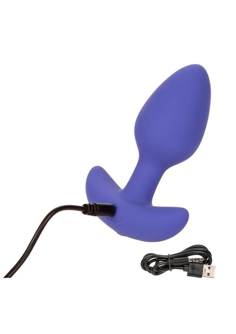CalExotics Connect Tapered Probe Rechargeable Silicone App Compatible Anal Vibrator - Purple