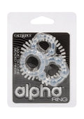 Alpha Liquid Silicone Beaded Rings Set - Clear