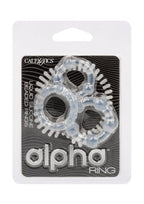 Alpha Liquid Silicone Beaded Rings Set - Clear