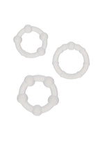 Alpha Liquid Silicone Beaded Rings Set - Clear
