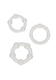Alpha Liquid Silicone Beaded Rings Set - Clear