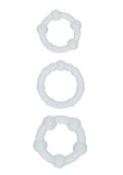 Alpha Liquid Silicone Beaded Rings Set - Clear