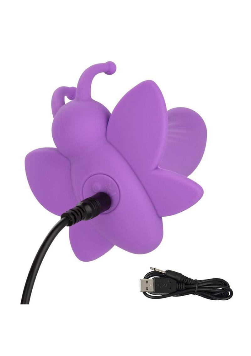 First Time Rotating Venus Butterfly Rechargeable Silicone Stimulator - Purple
