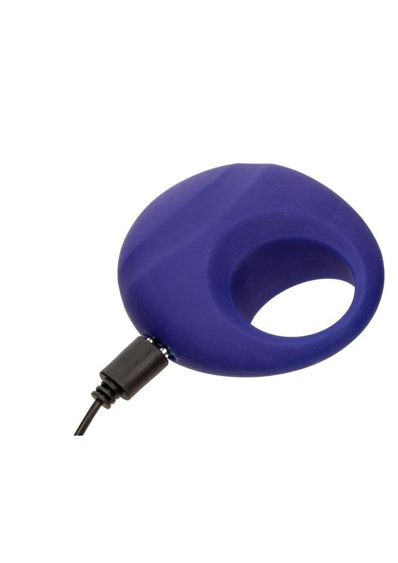 Closer Intimate Rechargeable Ring Embrace Silicone Cock Ring - Purple