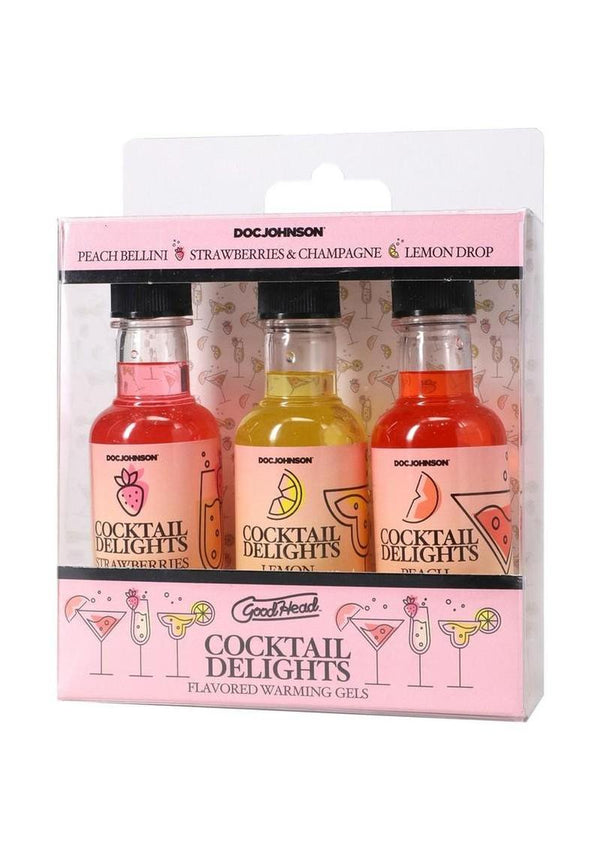 GoodHead Cocktail Delights (3 Pack) 2 oz. - Peach Bellini, Strawberries & Champagne, Lemon Drop