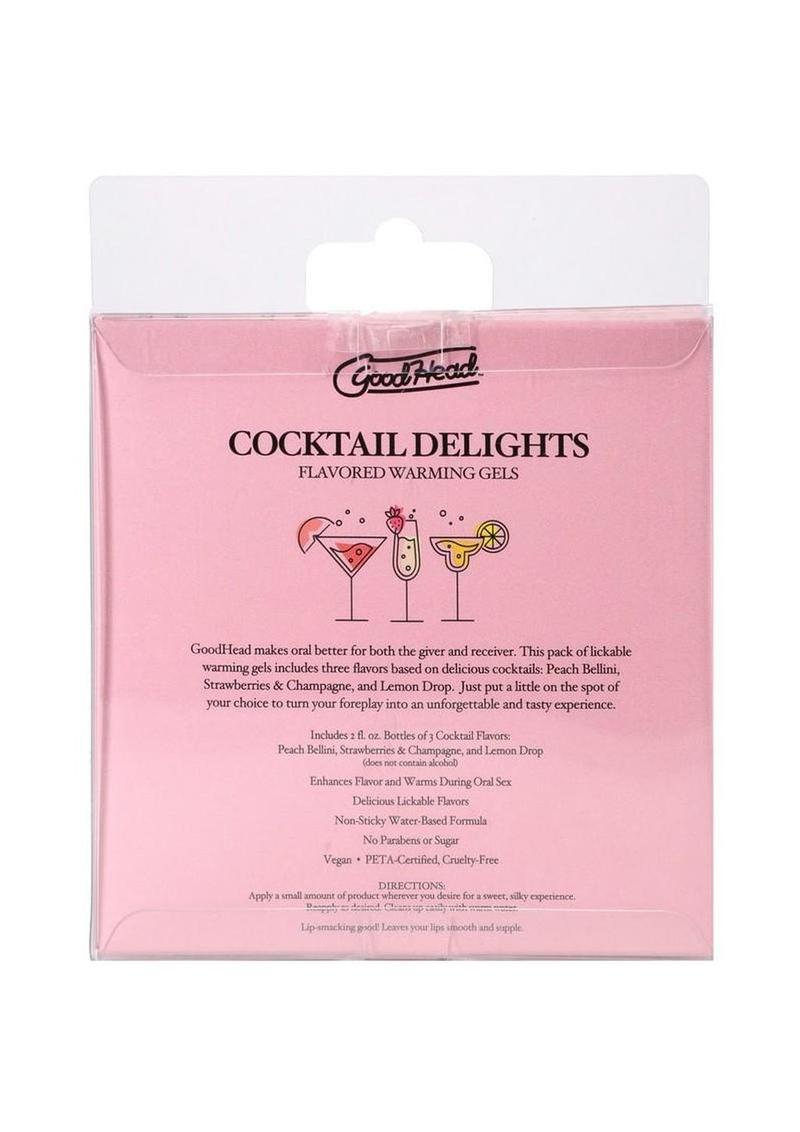 GoodHead Cocktail Delights (3 Pack) 2 oz. - Peach Bellini, Strawberries & Champagne, Lemon Drop