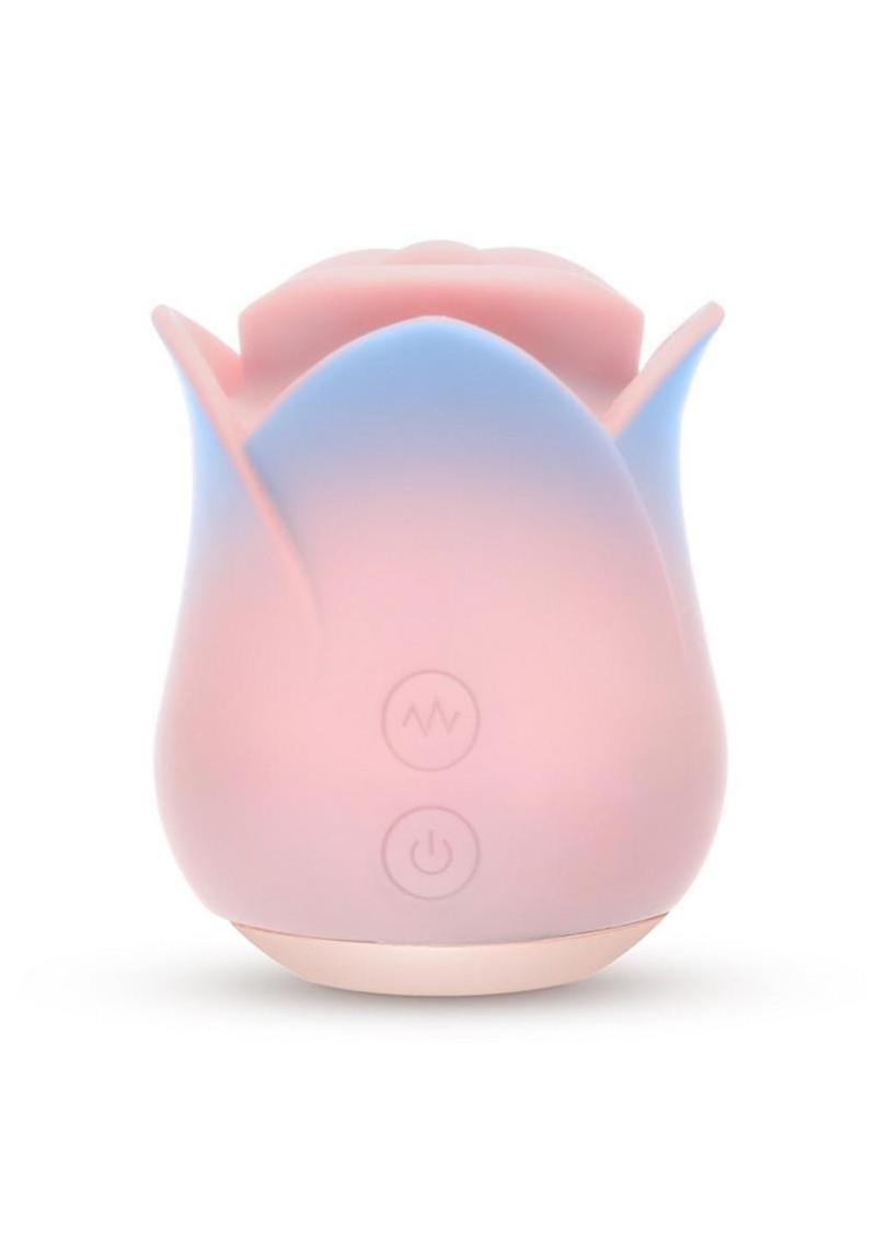 Blush Collection Kissing Rose Rechargeable Silicone Clitoral Stimulator - Pink