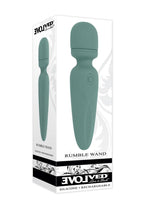 Rumble Wand Rechargeable Silicone Vibrator - Green