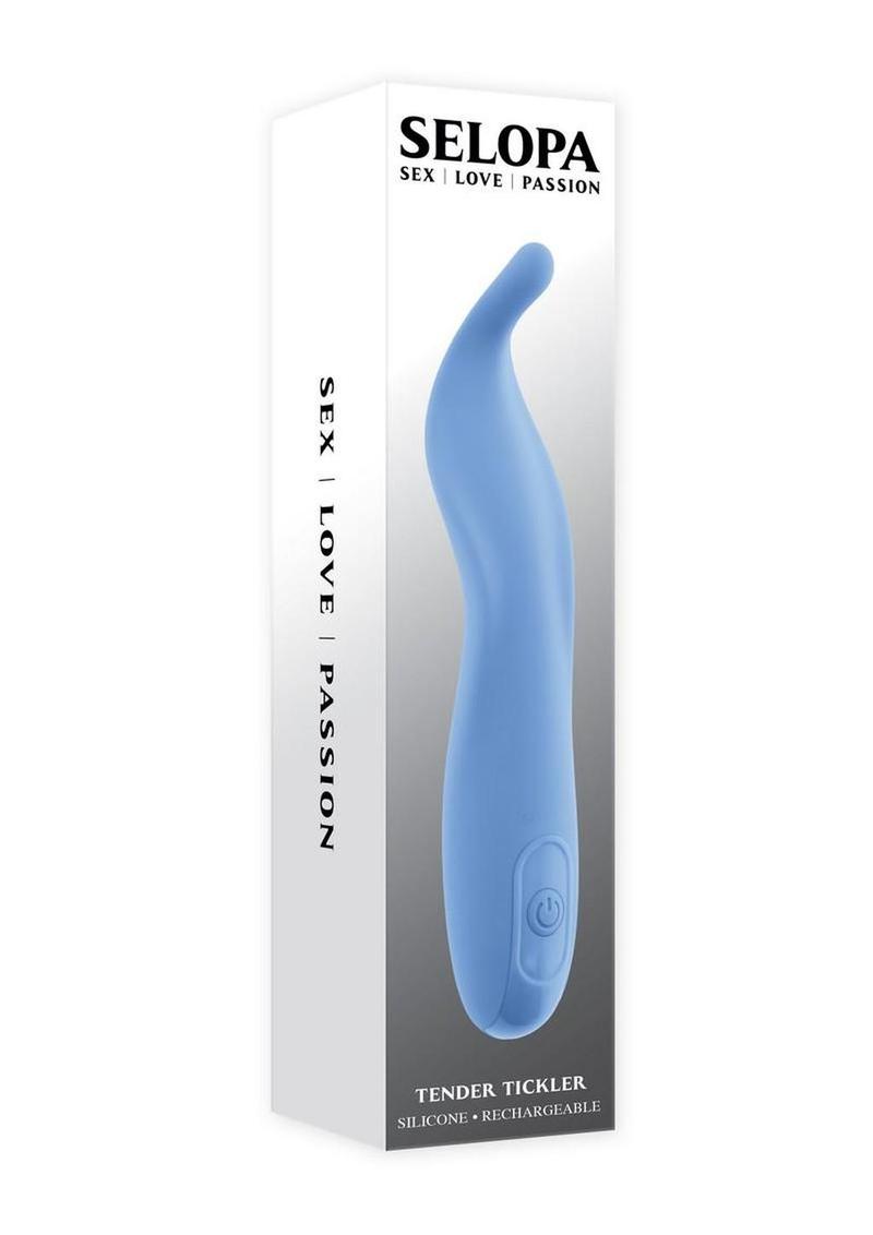 Selopa Tender Tickler Rechargeable Silicone Vibrator - Blue