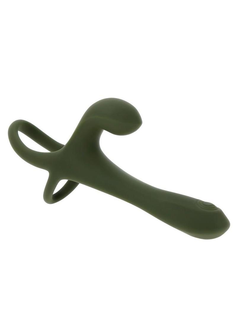 Zero Tolerance Strap, Tap & Go Rechargeable Silicone Strapless Strap-On - Green