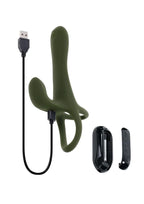 Zero Tolerance Strap, Tap & Go Rechargeable Silicone Strapless Strap-On - Green