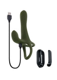 Zero Tolerance Strap, Tap & Go Rechargeable Silicone Strapless Strap-On - Green
