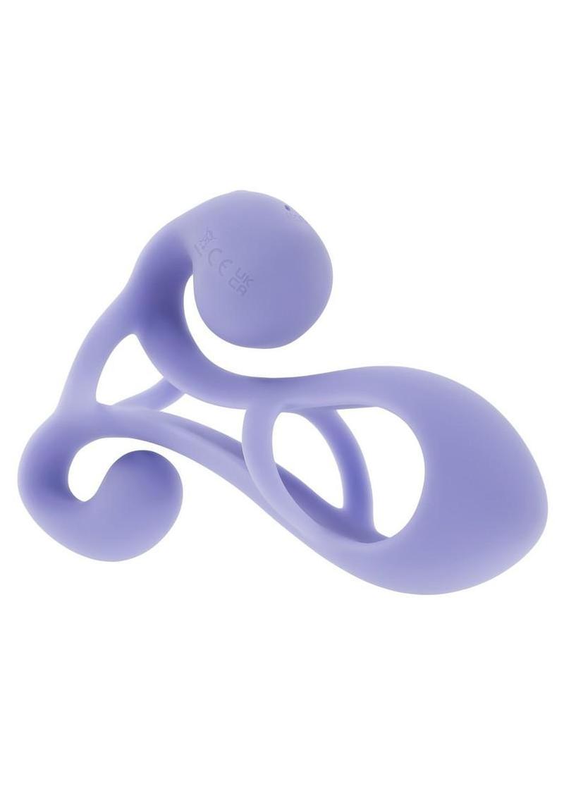 Playboy Fantasy Cage Rechargeable Silicone Penis Extension - Purple