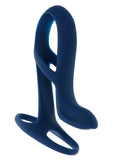 Zero Tolerance Big Time Rechargeable Silicone Vibrating Penis Extension - Blue