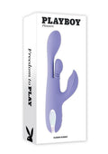 Playboy Nubbin Rubbin Rechargeable Silicone Triple Stimulation 3 Motor Vibrator with Clitoral Stimulator - Purple