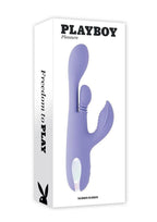 Playboy Nubbin Rubbin Rechargeable Silicone Triple Stimulation 3 Motor Vibrator with Clitoral Stimulator - Purple