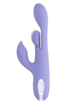 Playboy Nubbin Rubbin Rechargeable Silicone Triple Stimulation 3 Motor Vibrator with Clitoral Stimulator - Purple