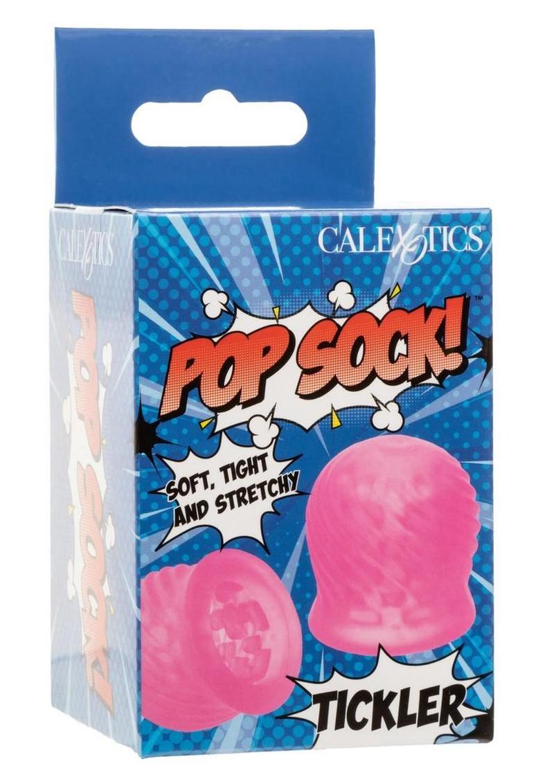 Pop Sock Tickler Reversible Textured Stroker - Pink