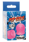 Pop Sock Tickler Reversible Textured Stroker - Pink