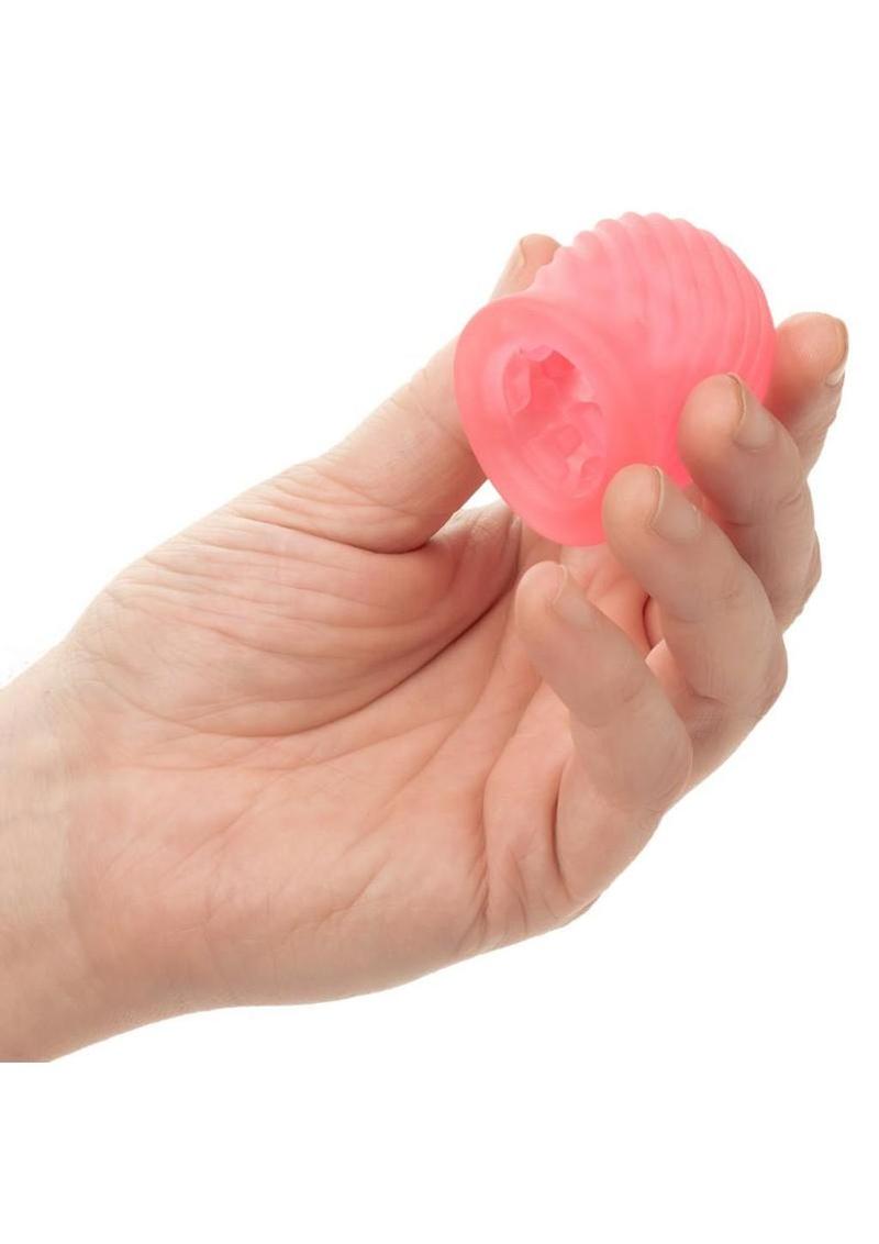 Pop Sock Tickler Reversible Textured Stroker - Pink