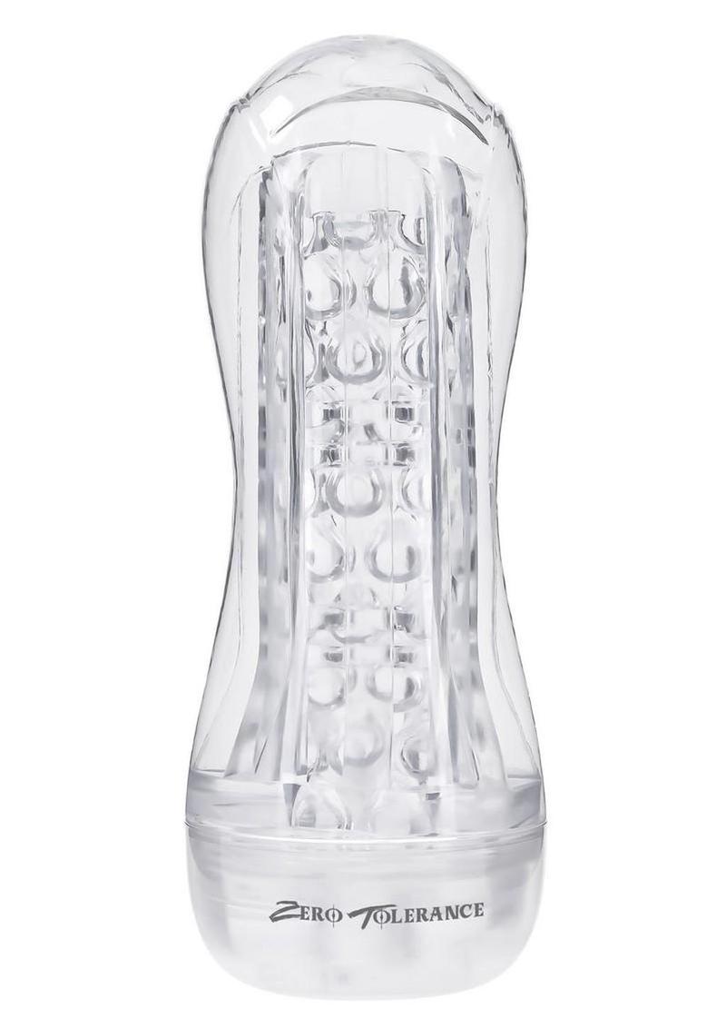Zero Tolerance Casual Encounter Beaded Pussy Stroker with Vibrating C-Ring - Clear