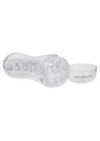 Zero Tolerance Casual Encounter Beaded Pussy Stroker with Vibrating C-Ring - Clear