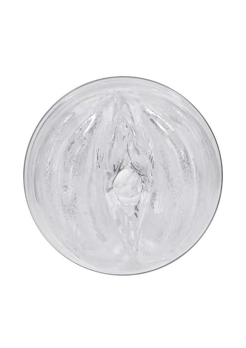 Zero Tolerance Casual Encounter Beaded Pussy Stroker with Vibrating C-Ring - Clear