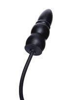 Size Up Ripple Inflatable Silicone Anal Probe 5.5in - Black