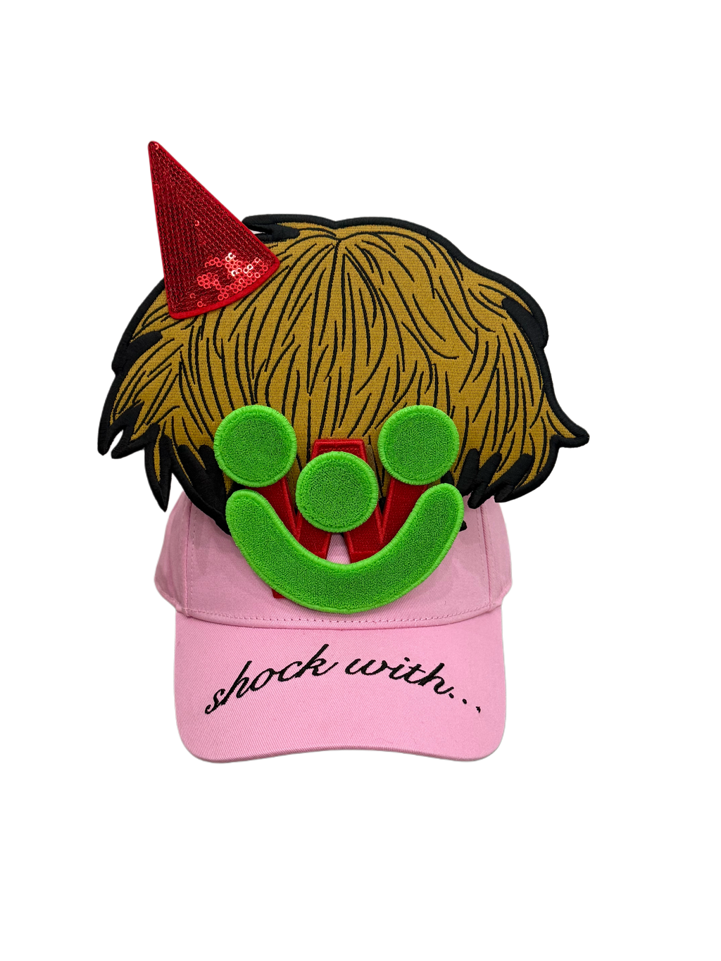 Smiley Cap in Pink by Walter van Beirendonck