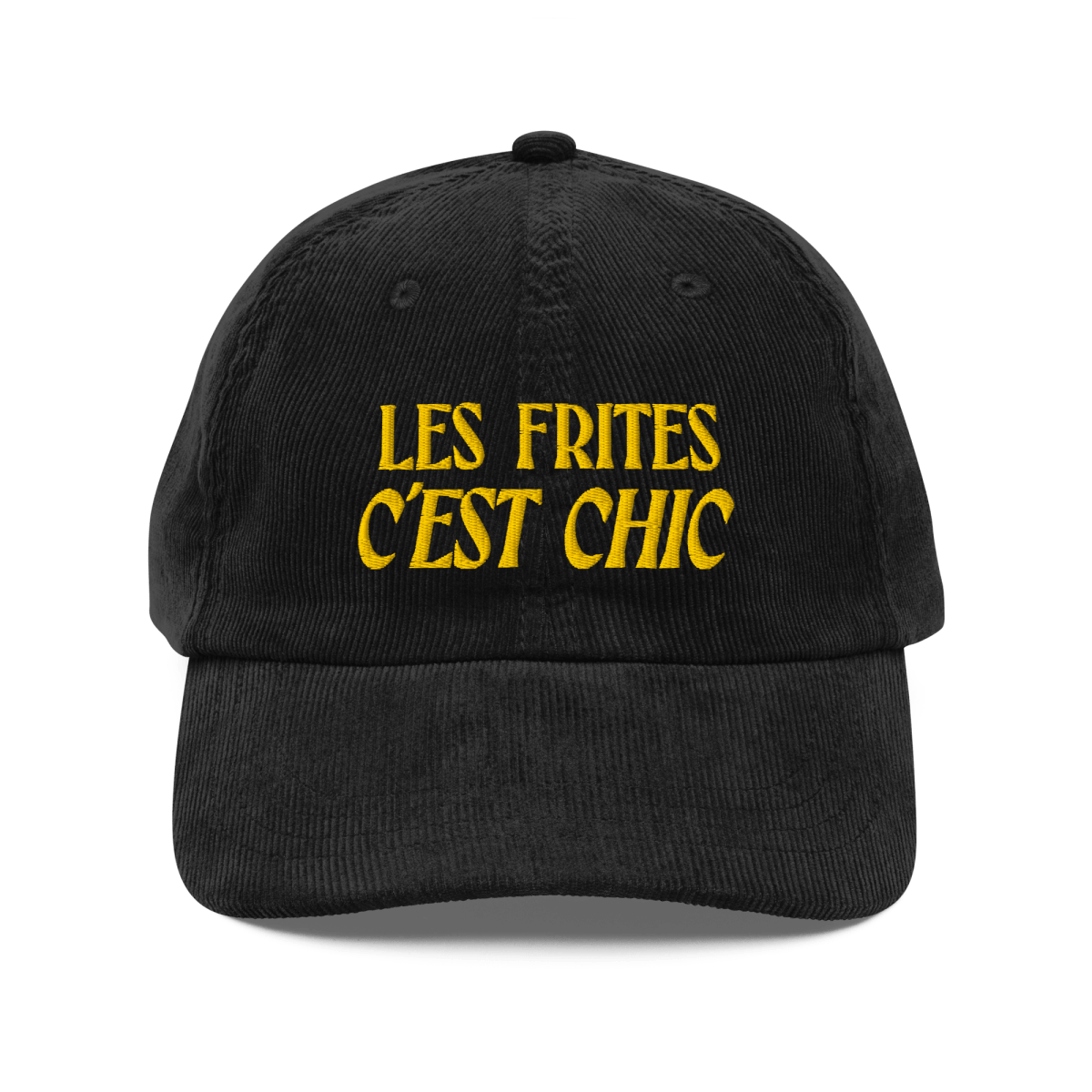 Les Frites, C'est Chic Embroidered Corduroy Hat