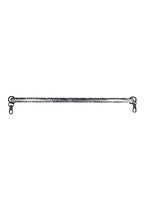 Sex & Mischief Lace Spreader Bar - Silver/Black