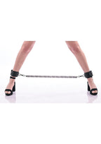 Sex & Mischief Lace Spreader Bar - Silver/Black