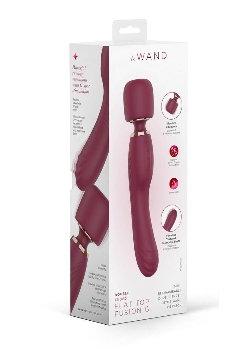 Le Wand Flat Top Fusion G Rechargeable Silicone Vibrator - Ruby Red