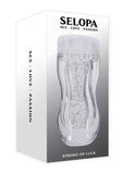 Selopa Stroke of Luck Masturbator with Vibrating C-Ring - Clear