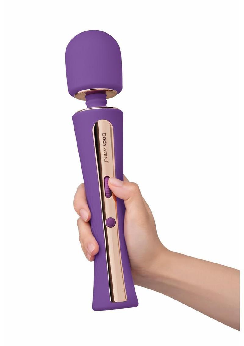 Bodywand Luxe Couture Silicone Rechargeable Wand Massager - Purple