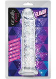 Naturally Yours Glamor Dildo 7in - Sparkling Clear