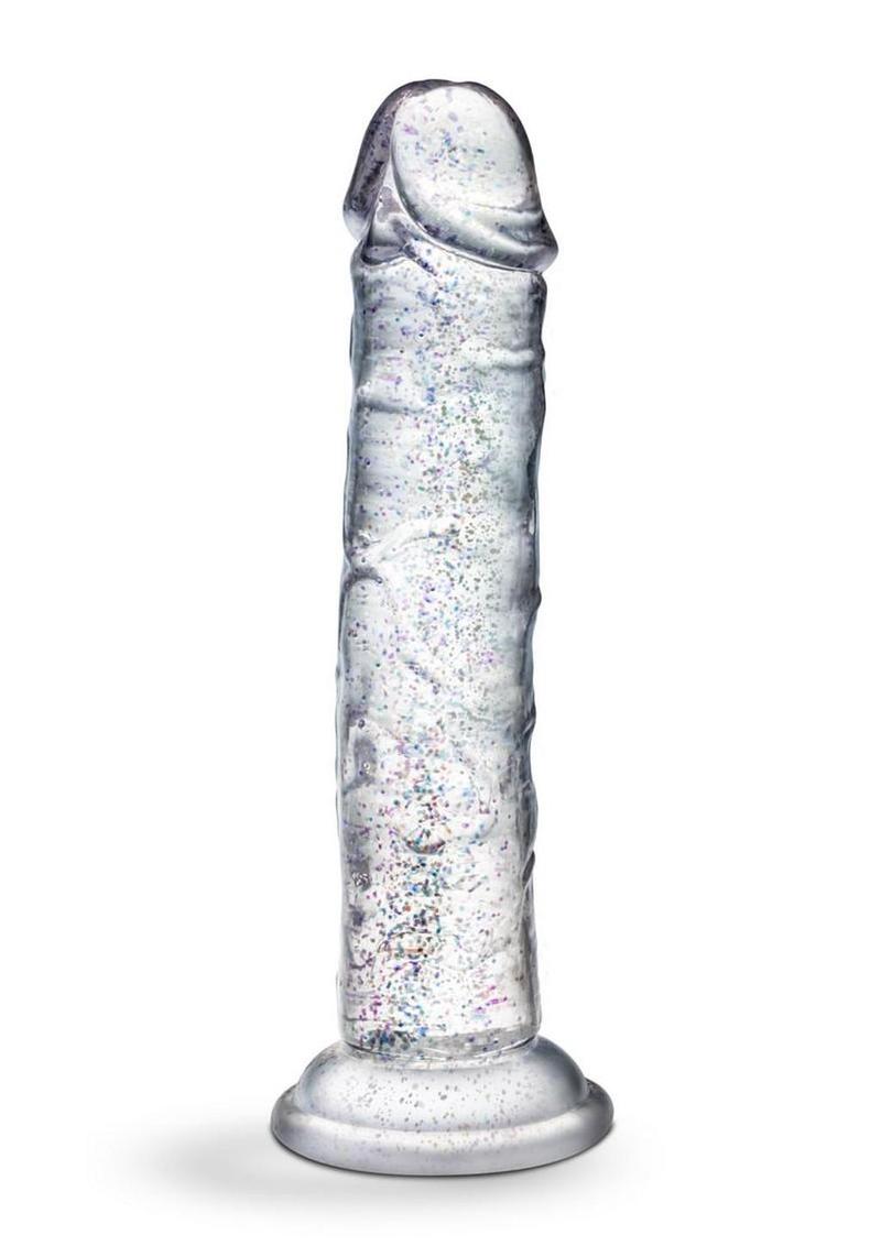 Naturally Yours Glamor Dildo 7in - Sparkling Clear