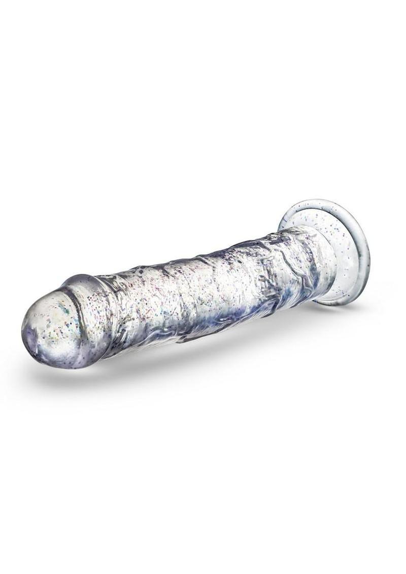 Naturally Yours Glamor Dildo 7in - Sparkling Clear
